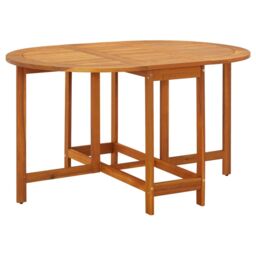 Berkfield Home Garden Table 130x90x72 cm Solid Acacia Wood in Brown - Size: 130 x 90 x 72 cm - thumbnail 1