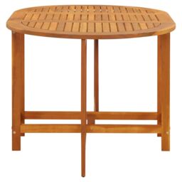 Berkfield Home Garden Table 130x90x72 cm Solid Acacia Wood in Brown - Size: 130 x 90 x 72 cm - thumbnail 3