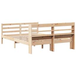 Berkfield Home Beautiful Bed Frame with Headboard without Mattress 150x200 cm Ki in Brown - Size: King - thumbnail 8