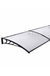 Living and Home 2.7m W x 1m D Window Door Canopy Awning with Brackets in Black - thumbnail 5