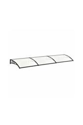 Living and Home 2.7m W x 1m D Window Door Canopy Awning with Brackets in Black - thumbnail 4