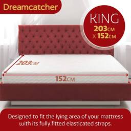 Dreamcatcher Deluxe King Size Electric Blanket Fleece Heated Underblanket in White - thumbnail 2