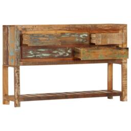 Berkfield Home Sideboard 120x30x75 cm Solid Reclaimed Wood - Size: 120 x 30 x 75 cm - thumbnail 4