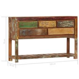 Berkfield Home Sideboard 120x30x75 cm Solid Reclaimed Wood - Size: 120 x 30 x 75 cm - thumbnail 8