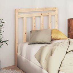 Berkfield Home Bed Headboard 95x4x100 cm Solid Wood Pine in Brown - Size: 95 x 4 x 100 cm - thumbnail 3