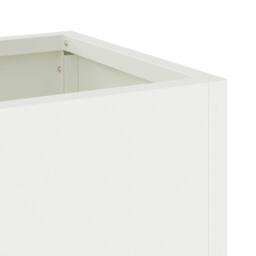 Berkfield Home Raised Garden Planter 60x26x45 cm White Steel - Size: 60 x 26 x 45 cm - thumbnail 8