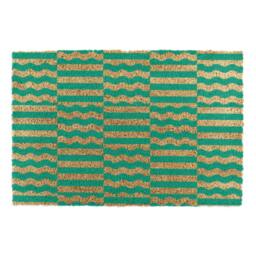 Artsy Mats Elizabeth Olwen Green Wave Coir Doormat (90x60cm) - Size: 60 x 90 cm - thumbnail 4