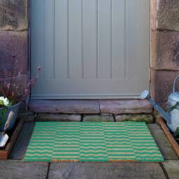 Artsy Mats Elizabeth Olwen Green Wave Coir Doormat (90x60cm) - Size: 60 x 90 cm - thumbnail 3