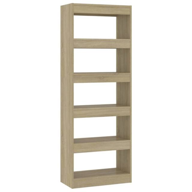 Berkfield Home Book Cabinet/Room Divider Sonoma Oak 60x30x166 cm Engineered Wood in Light Oak - Size: 60 x 30 x 166 cm - image 1
