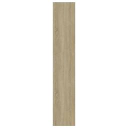 Berkfield Home Book Cabinet/Room Divider Sonoma Oak 60x30x166 cm Engineered Wood in Light Oak - Size: 60 x 30 x 166 cm - thumbnail 4