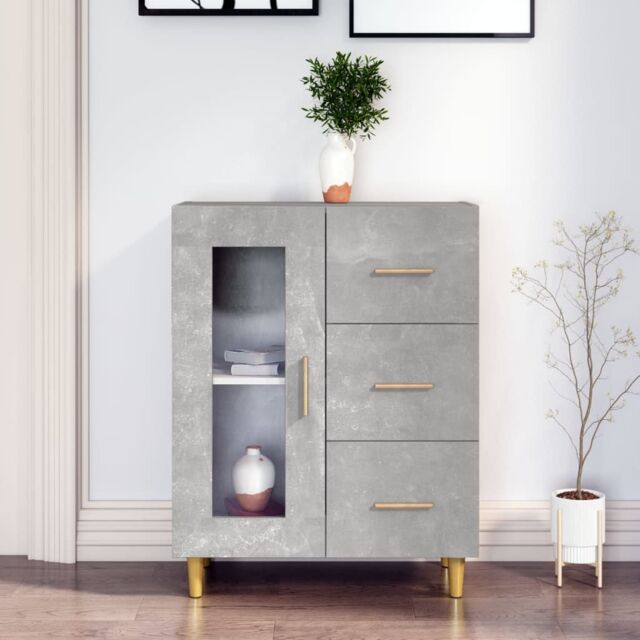 Berkfield Home Sideboard Concrete Grey 69, 5x34x90 cm Engineered Wood - Size: 5 x 34 x 90 cm - image 1