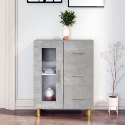 Berkfield Home Sideboard Concrete Grey 69, 5x34x90 cm Engineered Wood - Size: 5 x 34 x 90 cm - thumbnail 1