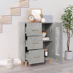 Berkfield Home Sideboard Concrete Grey 69, 5x34x90 cm Engineered Wood - Size: 5 x 34 x 90 cm - thumbnail 3