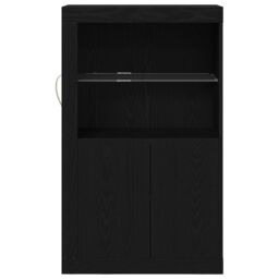 Berkfield Home Sideboard with LED Lights Black Oak 60, 5x37x100 cm - Size: 5 x 37 x 100 cm - thumbnail 5