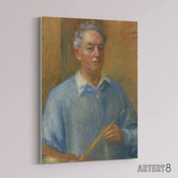 "Artery8 Artist Self Portrait William James Glackens Canvas Wall Art Print - Size: W12"" x H16""" - thumbnail 2
