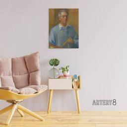 "Artery8 Artist Self Portrait William James Glackens Canvas Wall Art Print - Size: W12"" x H16""" - thumbnail 3