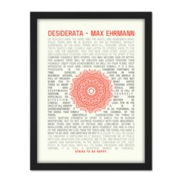 "Artery8 Wall Art Print Desiderata Ehrman Mandala Large Framed Wall Décor Art in Light Oak - Size: W18"" x H24""" - thumbnail 1