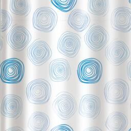 Showerdrape Contours White & Blue Shower Curtain - thumbnail 4