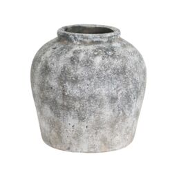 Hill Interiors Aged Stone Ceramic Vase in Grey - thumbnail 1