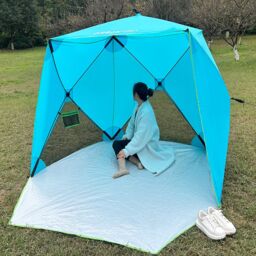 Gr8 Garden Blue Pop Up Family Beach Tent Sun Shade Camping Shelter 3-4 Person UPF50+ UV - thumbnail 6