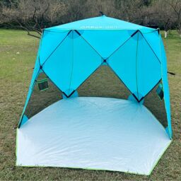Gr8 Garden Blue Pop Up Family Beach Tent Sun Shade Camping Shelter 3-4 Person UPF50+ UV - thumbnail 4