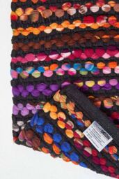 Homescapes Handwoven Multi Coloured Chindi Folk Rug - Size: 160 cm x 230 cm - thumbnail 6