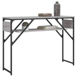 Berkfield Home Console Table with Shelf Grey Sonoma 105x30x75cm Engineered Wood - Size: 105 x 30 x 75 cm - thumbnail 3