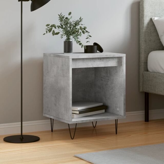 Berkfield Home Bedside Cabinet Concrete Grey 40x35x50 cm Engineered Wood - Size: 40 x 35 x 50 cm - image 1