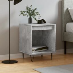 Berkfield Home Bedside Cabinet Concrete Grey 40x35x50 cm Engineered Wood - Size: 40 x 35 x 50 cm - thumbnail 1