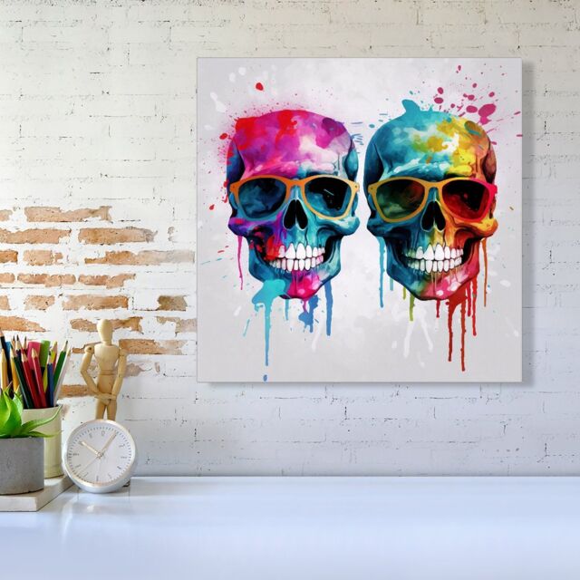 "Warren Reed - Designer Splashart Happy Skeletons Canvas - Size: W16"" x H16""" - image 1