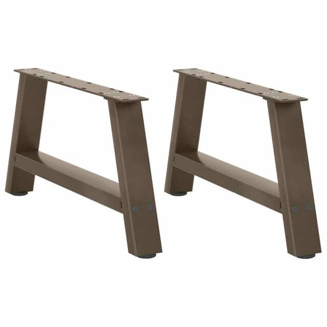 Berkfield Home Coffee Table Legs A-Shaped 2 pcs 70x(30-31) cm Steel in Black - image 1