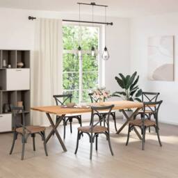 Berkfield Home Coffee Table Legs A-Shaped 2 pcs 70x(30-31) cm Steel in Black - thumbnail 2