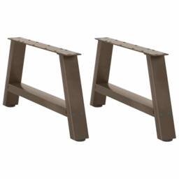 Berkfield Home Coffee Table Legs A-Shaped 2 pcs 70x(30-31) cm Steel in Black - thumbnail 1