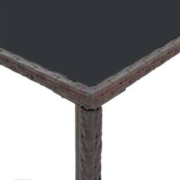 Berkfield Home Decorative 3 Piece Garden Bar Set with Cushions Poly Rattan Brown - thumbnail 8
