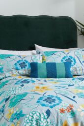 Helena Springfield 'Bella Cover' Cotton Duvet Cover Set in Blue - Size: Single - thumbnail 2