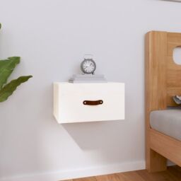 Berkfield Home Wall-mounted Bedside Cabinet White 40x29.5x22 cm
