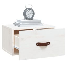 Berkfield Home Wall-mounted Bedside Cabinet White 40x29.5x22 cm - thumbnail 4