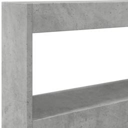 Berkfield Home Headboard Cabinet with LED Concrete Grey 100x17x102 cm - Size: 100 x 17 x 102 cm - thumbnail 9