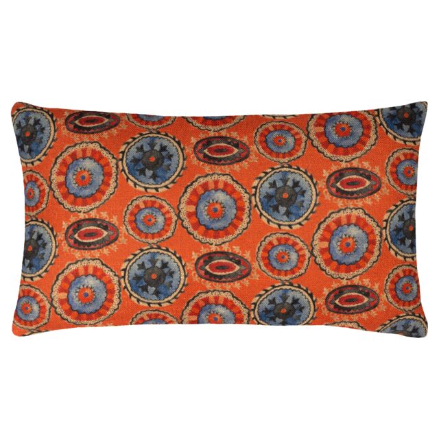Wylder Tropics Akamba Tribal Abstract Tropical Cushion in Tangerine - Size: 30 cm x 50 cm - image 1