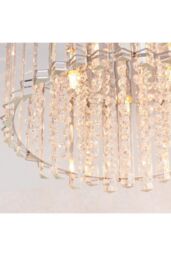 Netlighting Hanna Flush Clear Crystal (K5) Glass & Chrome Effect Plate 4 Light Dimmable IP20 G9 - thumbnail 6