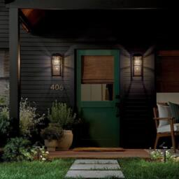 Netlighting Kichler Hone Medium Outdoor Wall Lantern Classic Black IP44 1x E27 - thumbnail 4