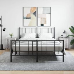 Berkfield Home Bedside Cabinets 2 pcs Grey Sonoma 40x40x50 cm Engineered Wood - Size: 40 x 40 x 50 cm - thumbnail 1
