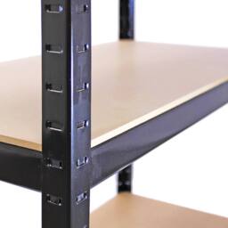 Monstershop Monster Racking T-Rax Metal Storage Shelves, Black, 90cm W, 45cm D in Black - thumbnail 7