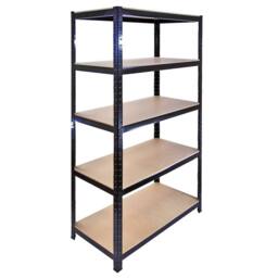 Monstershop Monster Racking T-Rax Metal Storage Shelves, Black, 90cm W, 45cm D in Black - thumbnail 4