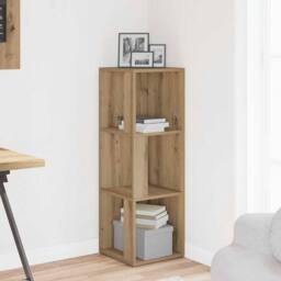 Berkfield Home Classic Corner Cabinet Artisan Oak 33x33x100 cm Engineered Wood in Brown - Size: 33 x 33 x 100 cm - thumbnail 1