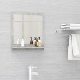 Berkfield Home Bathroom Mirror Concrete Grey 40x10.5x37 cm Engineered Wood - thumbnail 2