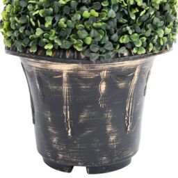 Berkfield Home Artificial Boxwood Spiral Plant with Pot Green 59 cm - thumbnail 4