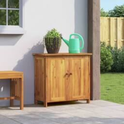 Berkfield Home Garden Cabinet 75x35x70 cm Solid Wood Acacia in Brown - Size: 75 x 35 x 70 cm - thumbnail 1