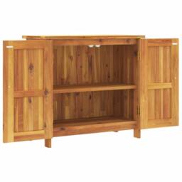 Berkfield Home Garden Cabinet 75x35x70 cm Solid Wood Acacia in Brown - Size: 75 x 35 x 70 cm - thumbnail 3