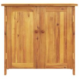 Berkfield Home Garden Cabinet 75x35x70 cm Solid Wood Acacia in Brown - Size: 75 x 35 x 70 cm - thumbnail 4
